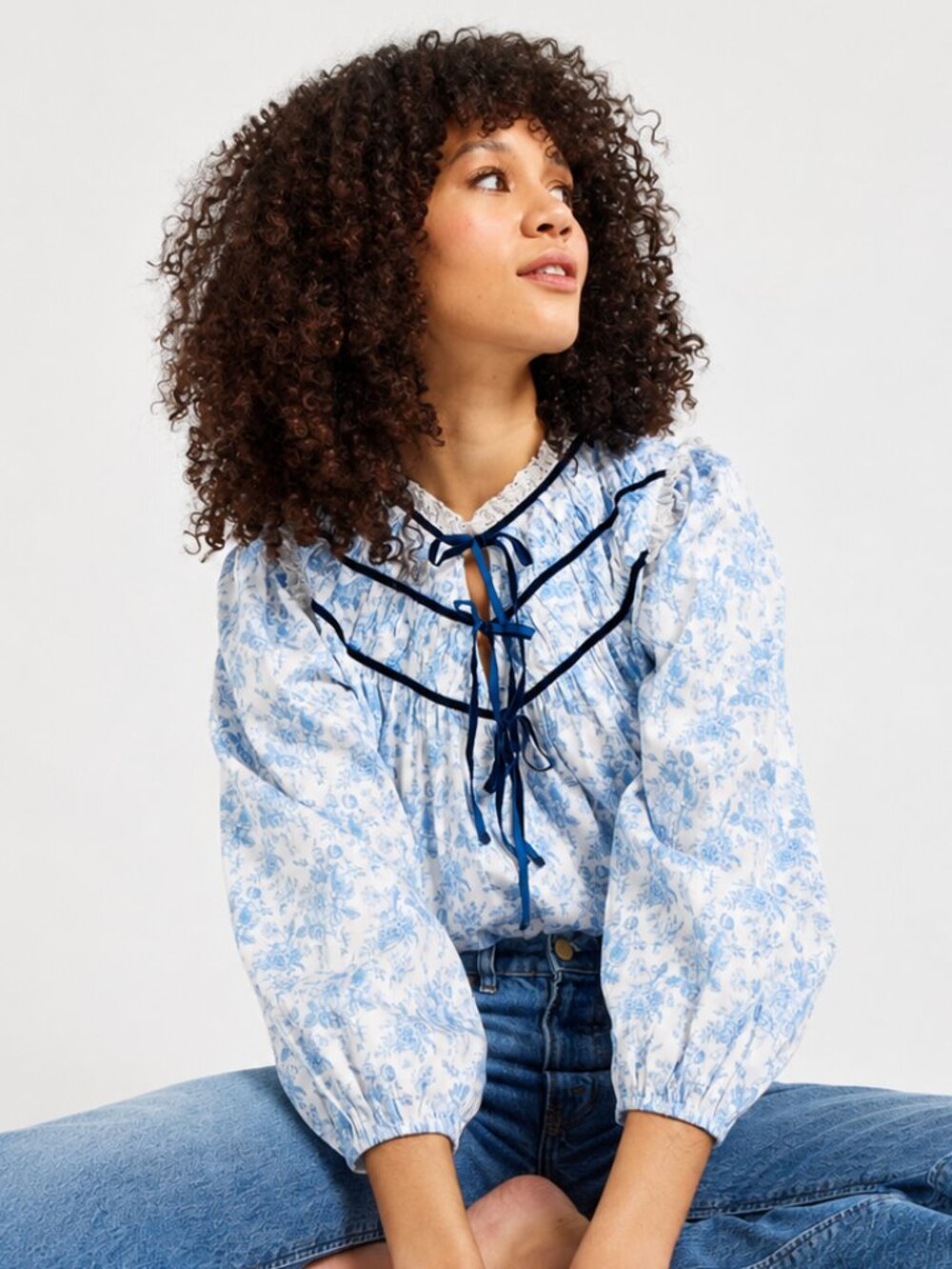 Mille Colette Top Blue Rose